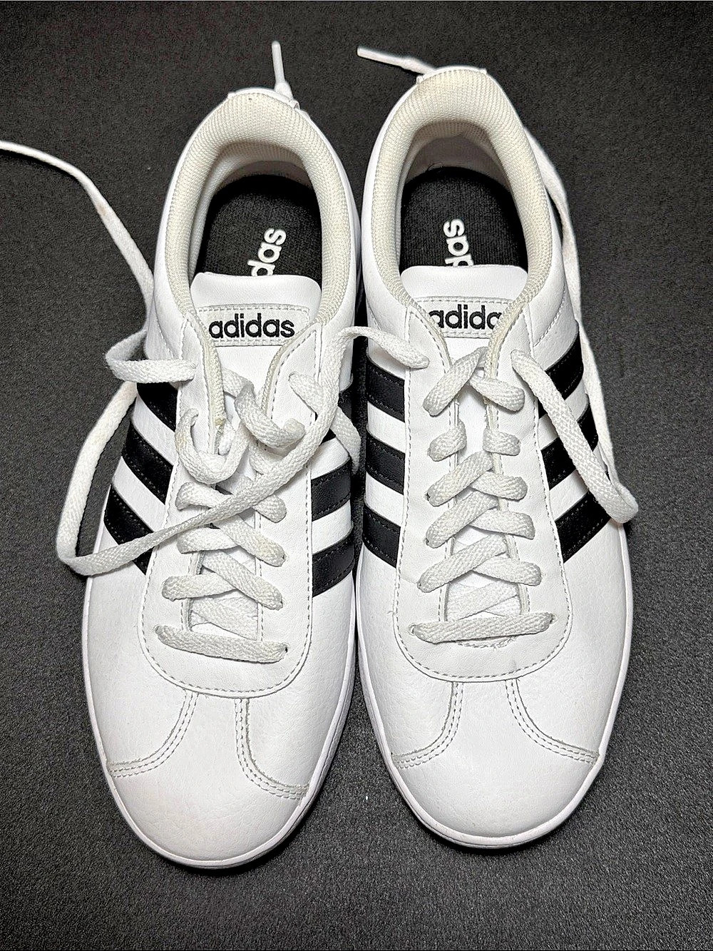adidas Grand Court Women's Sneakers White & Black US 6 Like New